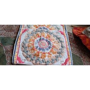 Soft Surroundings set of 2 cotton quilted sun pillow shams standard size